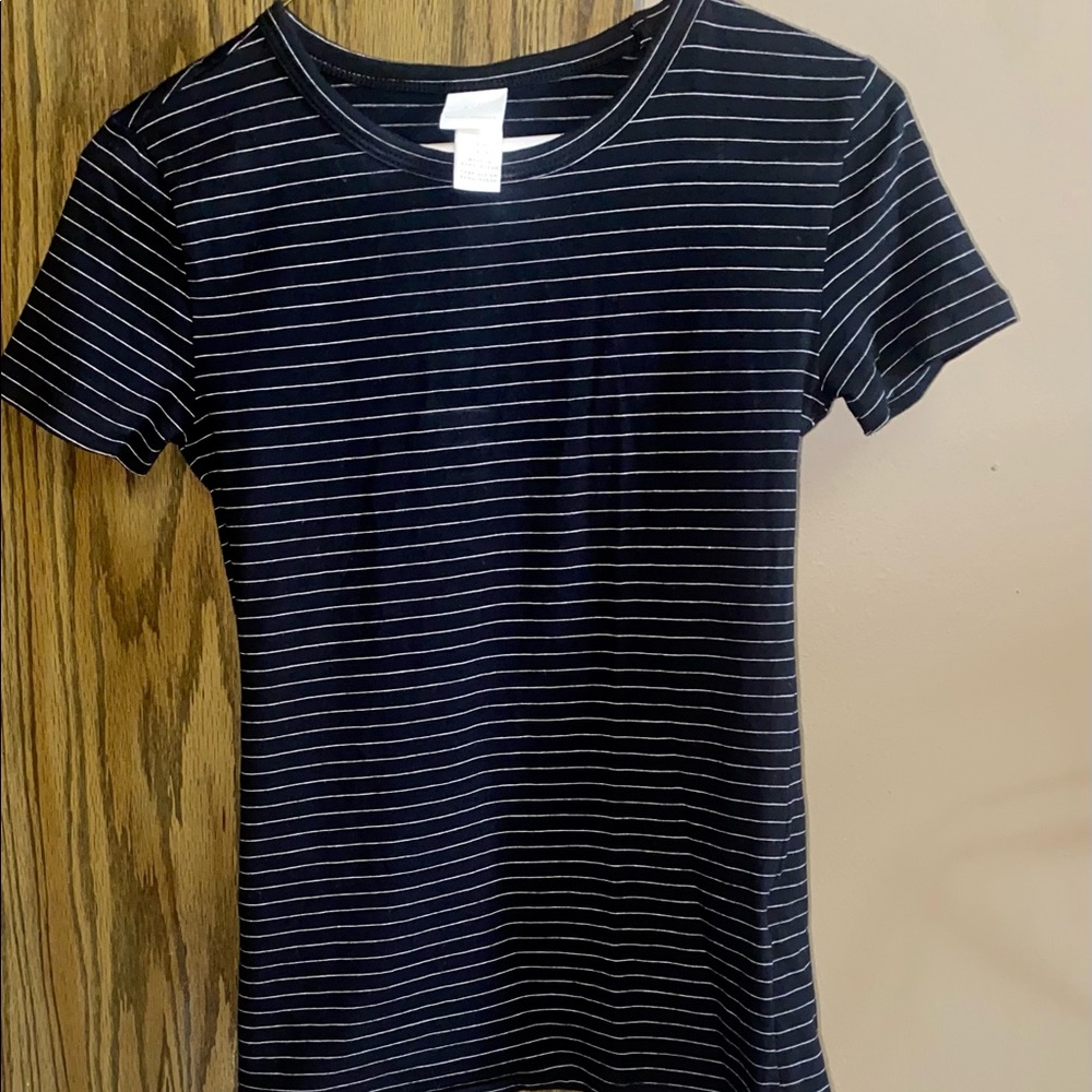 H&M Cotton Striped Tee. XS. *NEVER WORN*